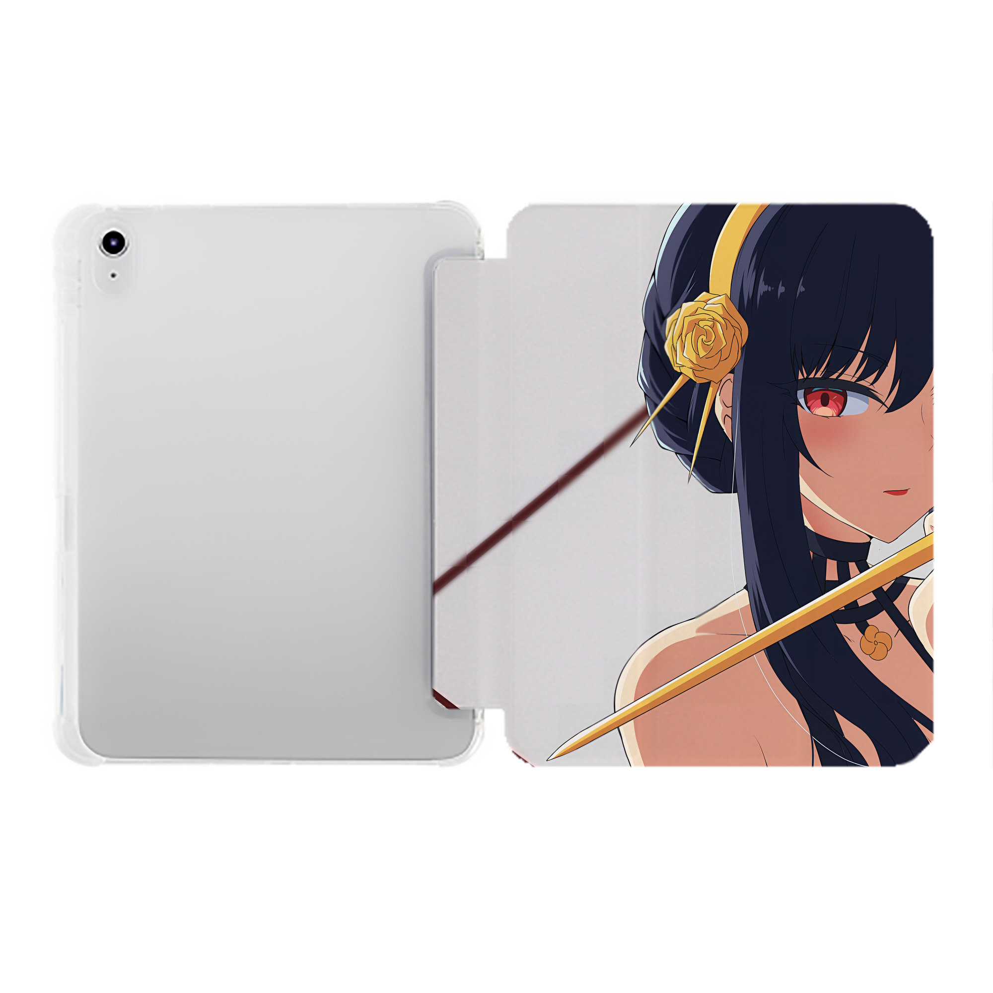 （画像用） SPY×FAMILY间谍家家酒 IPad ケース ペン収納付き 三つ折りスタンド PUレザー×シリコン 対応機種9.5/10.5/10.9インチ